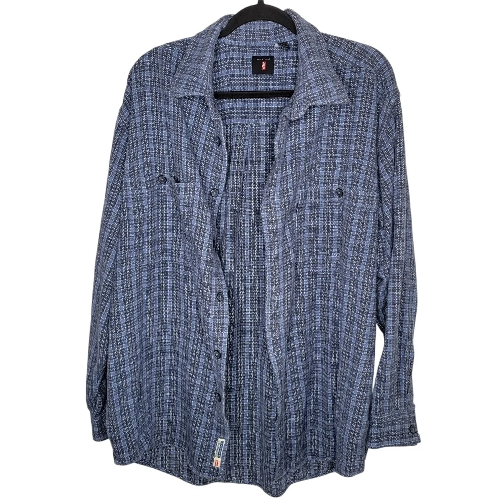 Levi’s Jeans WPL 423 Men’s Button Down Thick Long Sleeve Shirt Size Large